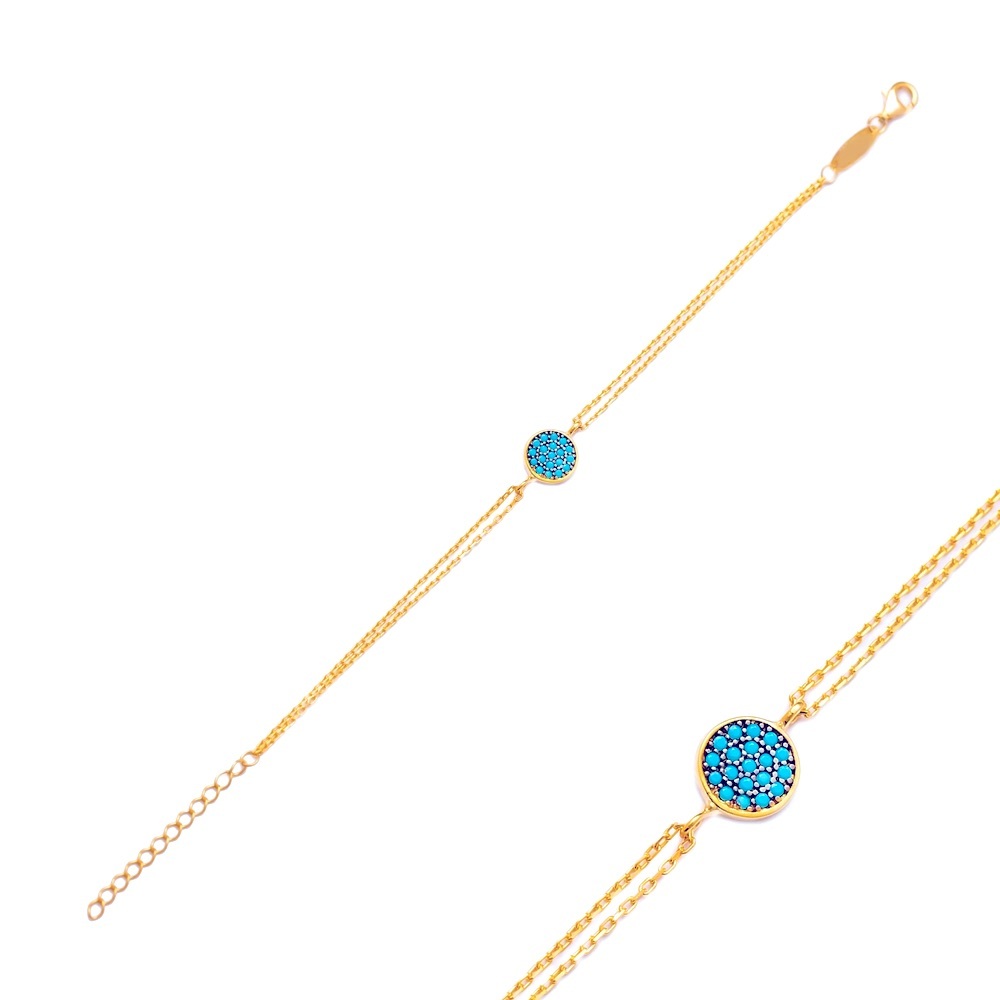💎 Turquoise Charm Bracelet - 925 Sterling Silver ✨
